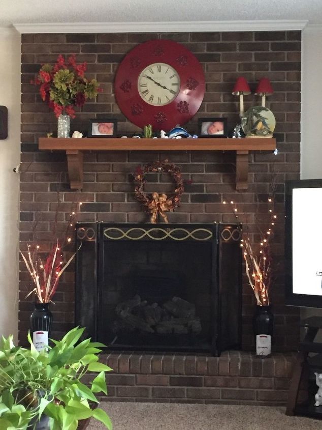 q what should i do with this dark fireplace