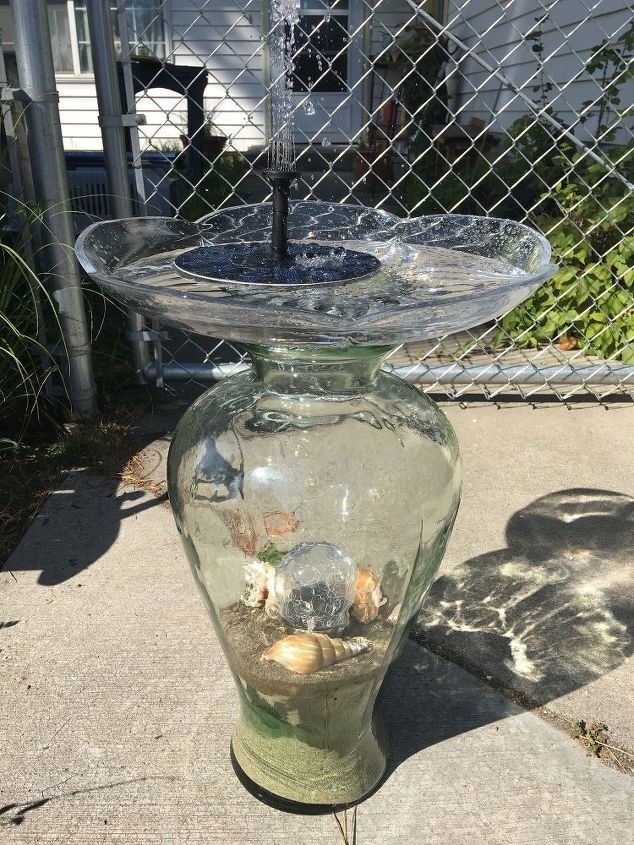 solar bird bath