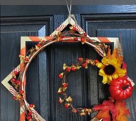 Guirnalda festiva de otoño hecha con marcos de fotos