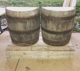 old barrel becomes a bar