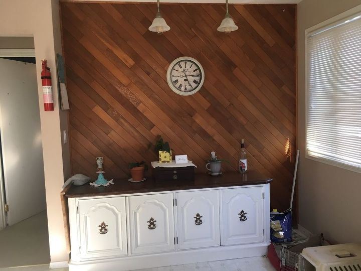 q what should i do with this ugly wooden paneled feature wall
