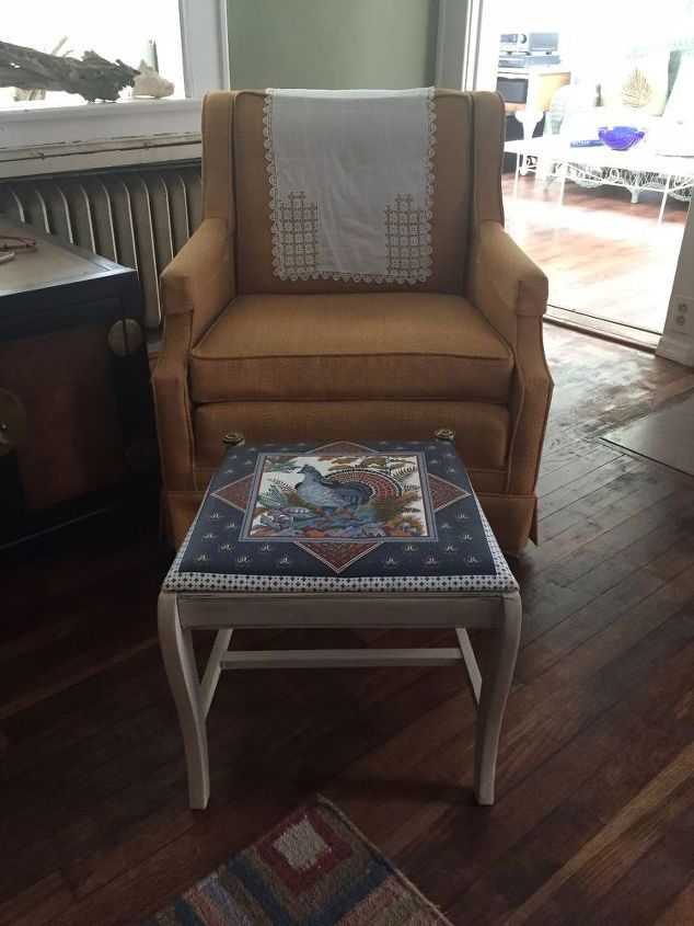 from dining chair to foot stool