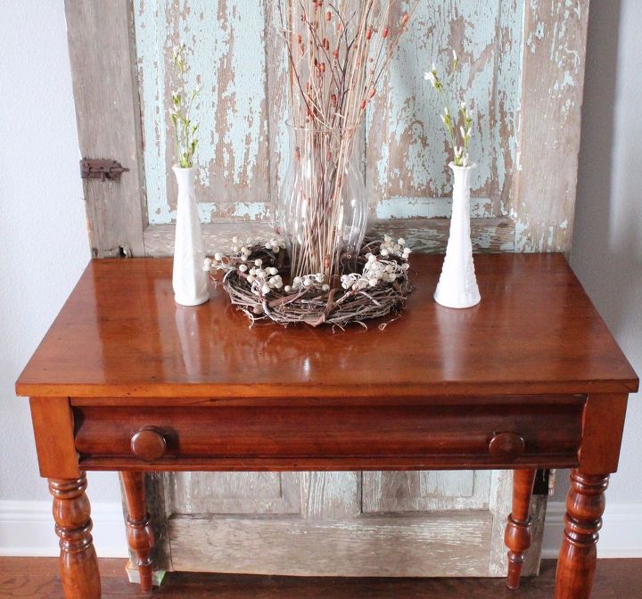 refinishing wood furniture to make it look new again with only 2 items
