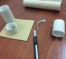 desk organizer from toilet paper rolls