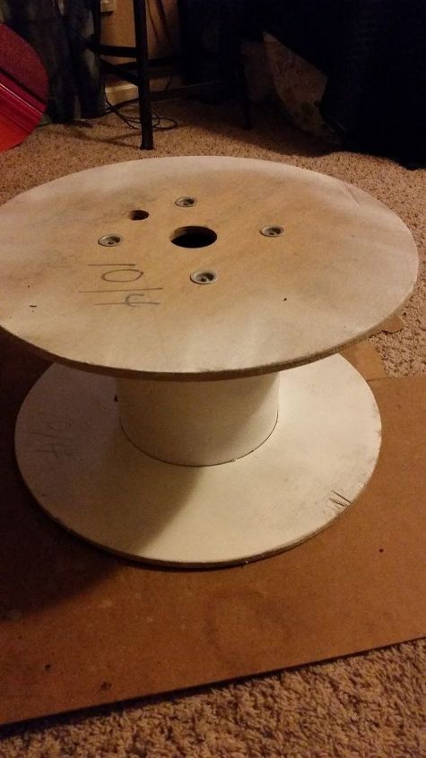 diy cable spool ottoman stool