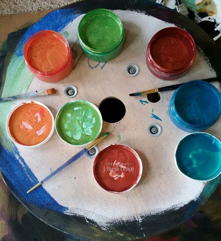 diy cable spool ottoman stool