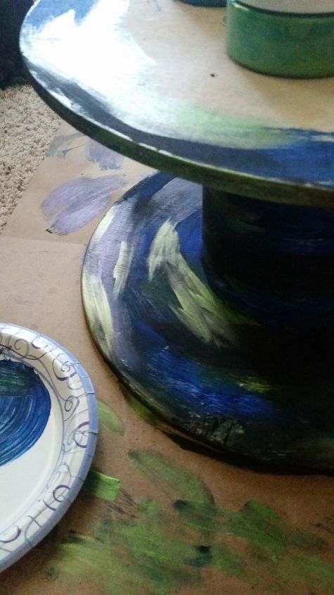 diy cable spool ottoman stool