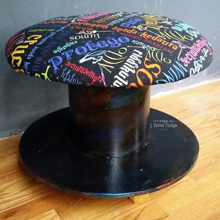 diy cable spool ottoman stool