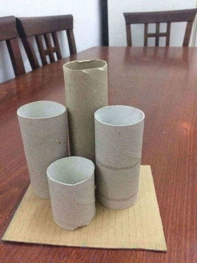 desk organizer from toilet paper rolls