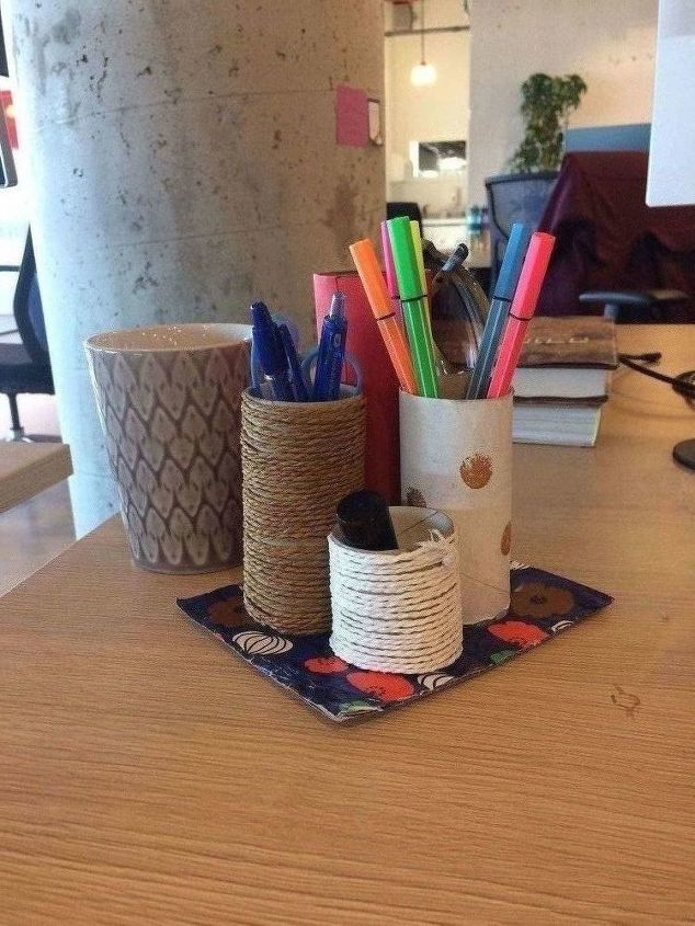 Desk Organizer From Toilet Paper Rolls Hometalk