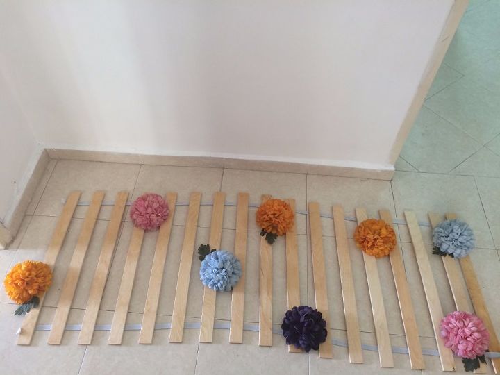 ikea bed slats become party decor