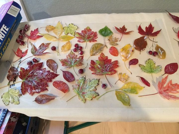 decoracin natural de otoo con hojas