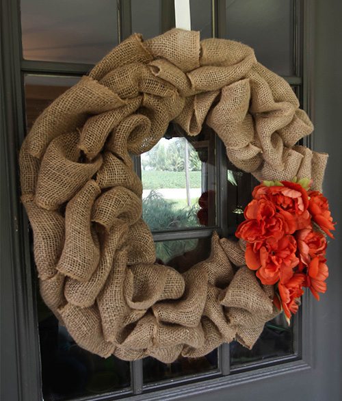 how to make a big puffy burlap wreath