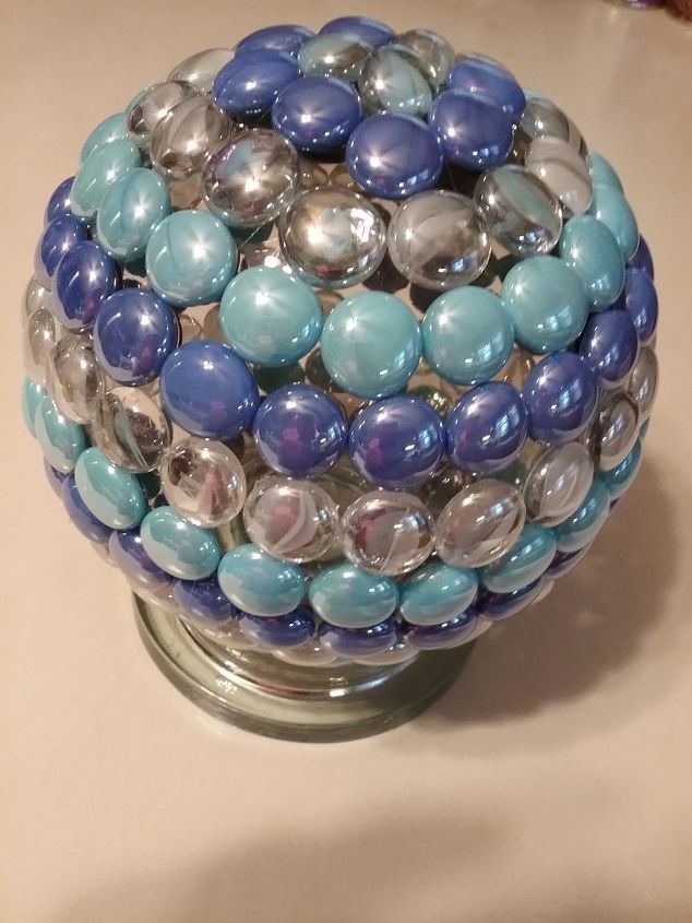 mini glazing ball light, All of the gems are glued on
