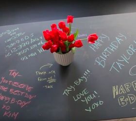 watch designer kyle schuneman make a chalkboard dining table