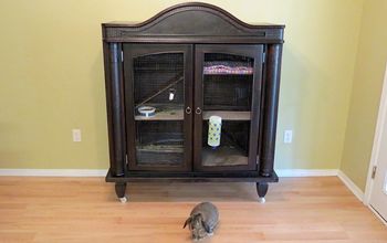 Build a Rabbit House From an Old TV Cabinet