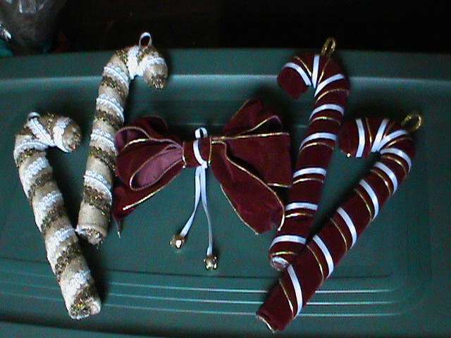 candy cane decorations for the holidays