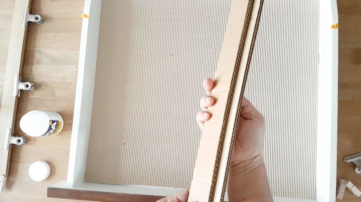 diy desk drawer organizer with sliding trays from cardboard box