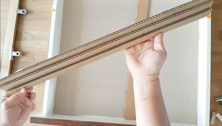 diy desk drawer organizer with sliding trays from cardboard box