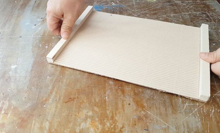 diy desk drawer organizer with sliding trays from cardboard box