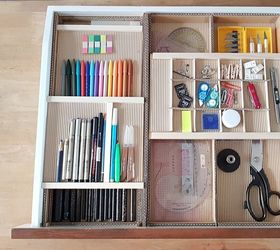 DIY Desk Drawer Organizer With Sliding Trays From Cardboard Box !