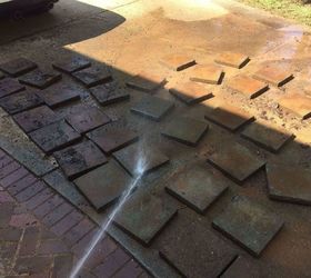 He tears the pavers out of his yard, washes them, and then has an amazing idea