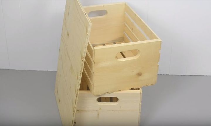 diy crate storage ottoman