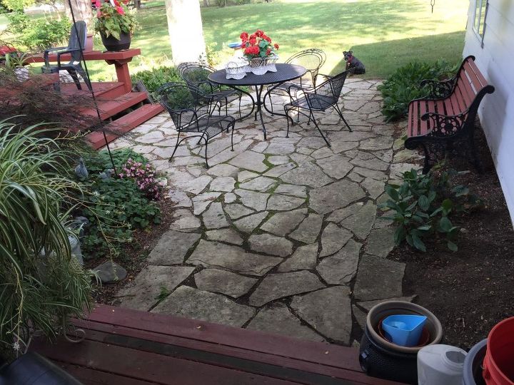 q walkway patio is difficult to walk on it has moss and weeds growing