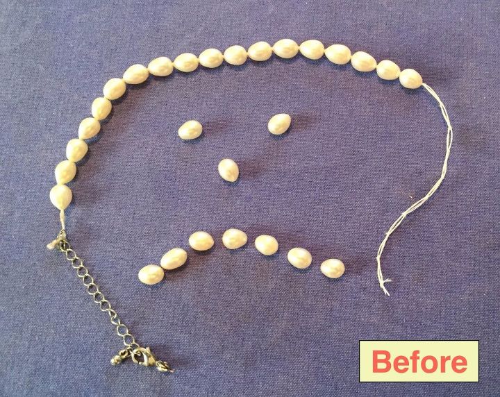 repair a broken pearl necklace string