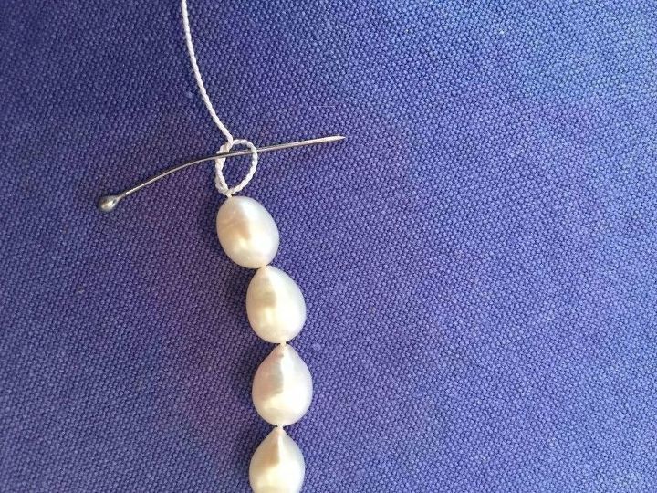repair a broken pearl necklace string