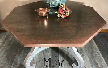 Hammered Copper Finish Dining Table