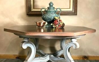 Hammered Copper Finish Dining Table