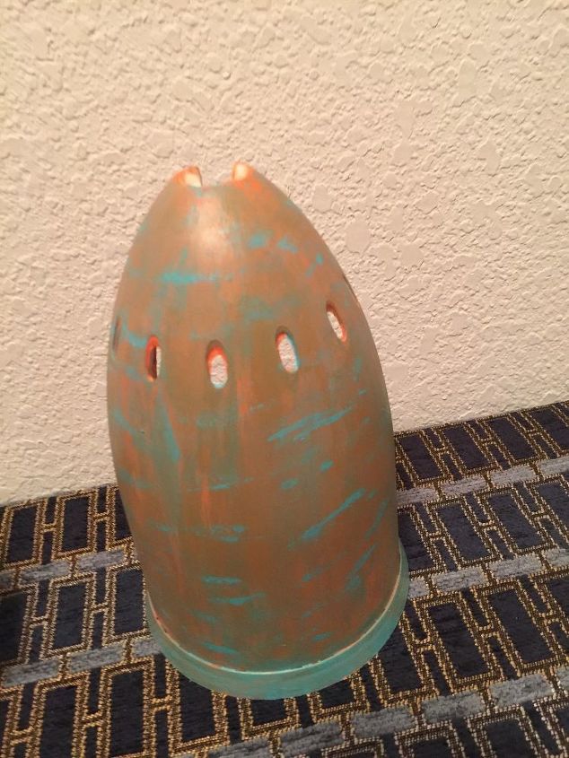 vaso estilo tijolo de adobe pintado, Aqui est um vaso falso para se divertir