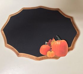 chalk board paint wood plaque wall decor for all seasons, Pumpkins Join the Project