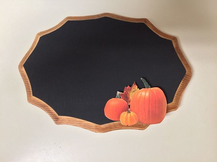 chalk board paint wood plaque wall decor for all seasons, Pumpkins Join the Project