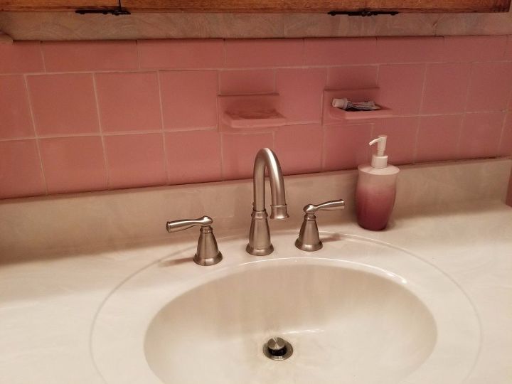 Pink Tile Bathrooms And Need An Update, How To Change Bathroom Tiles Without Removing Them