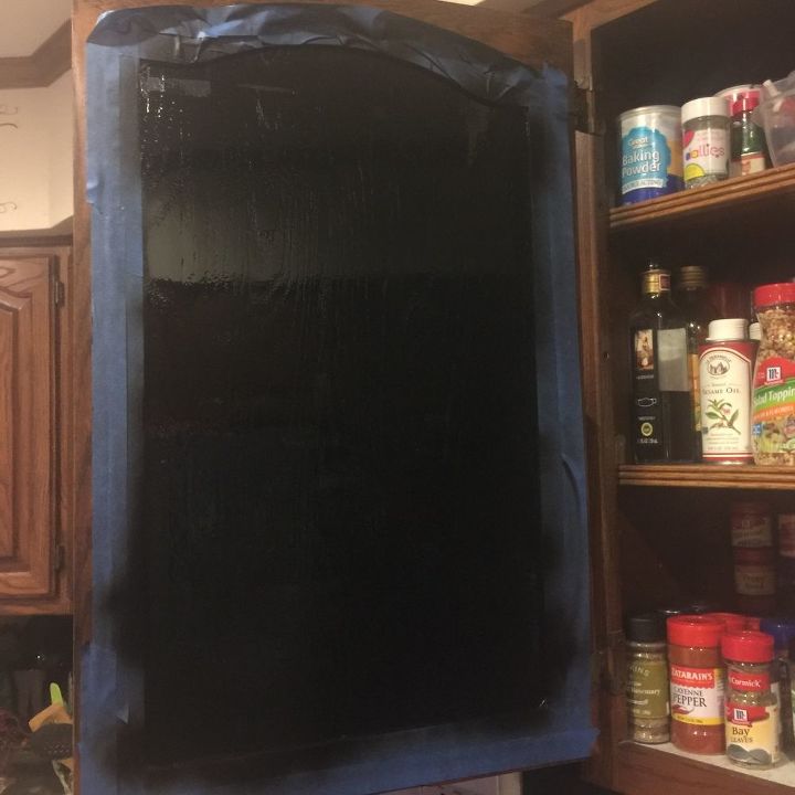 inside kitchen cabinet chalkboard paint, Wet chalkboard spray