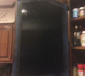 inside kitchen cabinet chalkboard paint