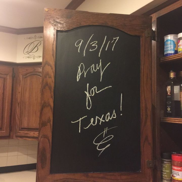 inside kitchen cabinet chalkboard paint