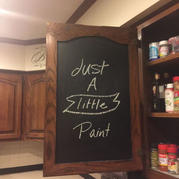 pintura de pizarra para el interior del armario de la cocina