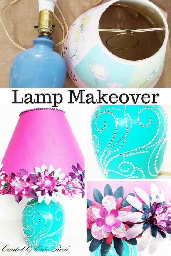 diy lamp makerover for little girl s room