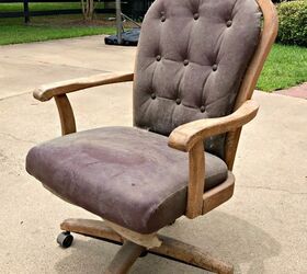 pretty office chair makeover and how to fix roller wheels