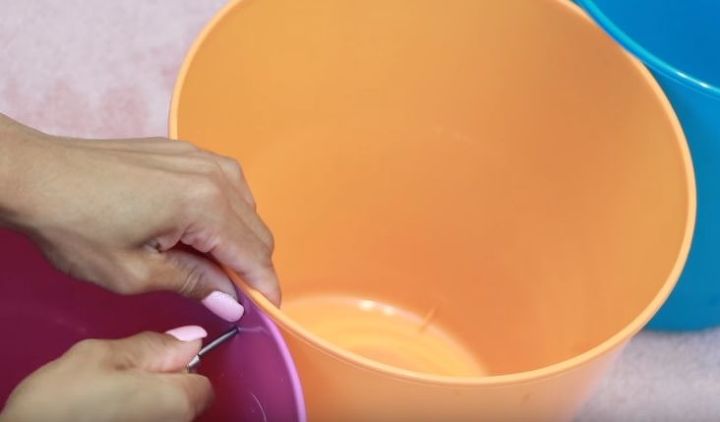 1 dollar tree kids room bucket organizer