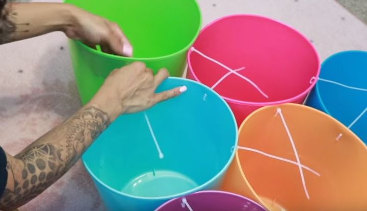 1 dollar tree kids room bucket organizer