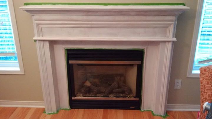Painting Your Oak Mantel White Hometalk, Painting Fireplace Surround White