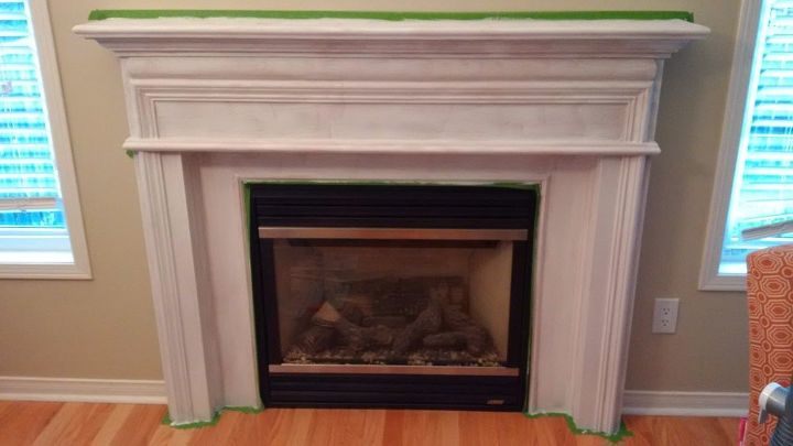 How To Paint A Stained Fireplace Mantel