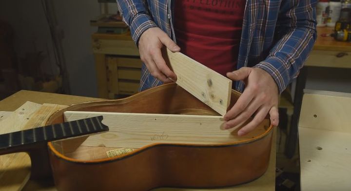 how to make an acoustic guitar shelf