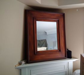 how can i hang this mirror over a corner fireplace