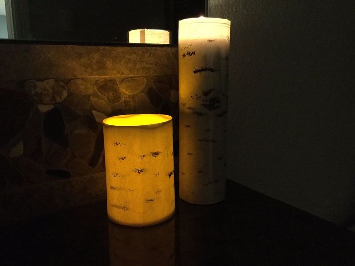 faux tree candle holders