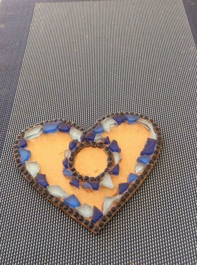 how to make a mosaic heart candle holder